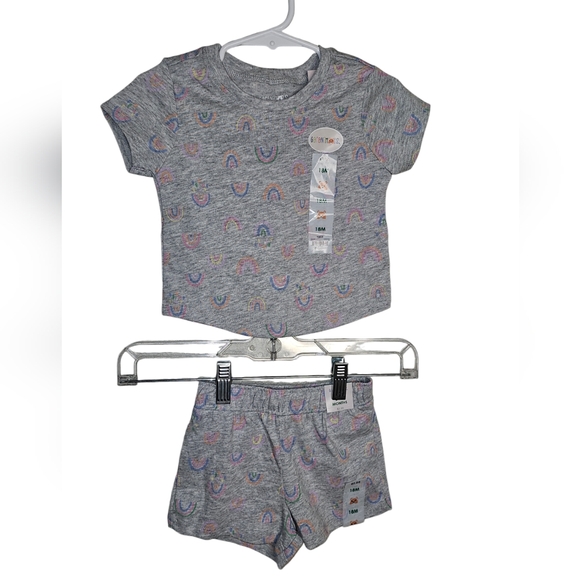Garanimals rainbow gray set shorts and tee new with tag Size 18M - Picture 1 of 4
